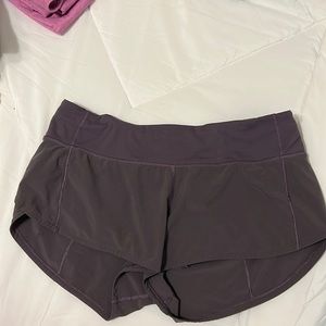 purple lululemon shorts